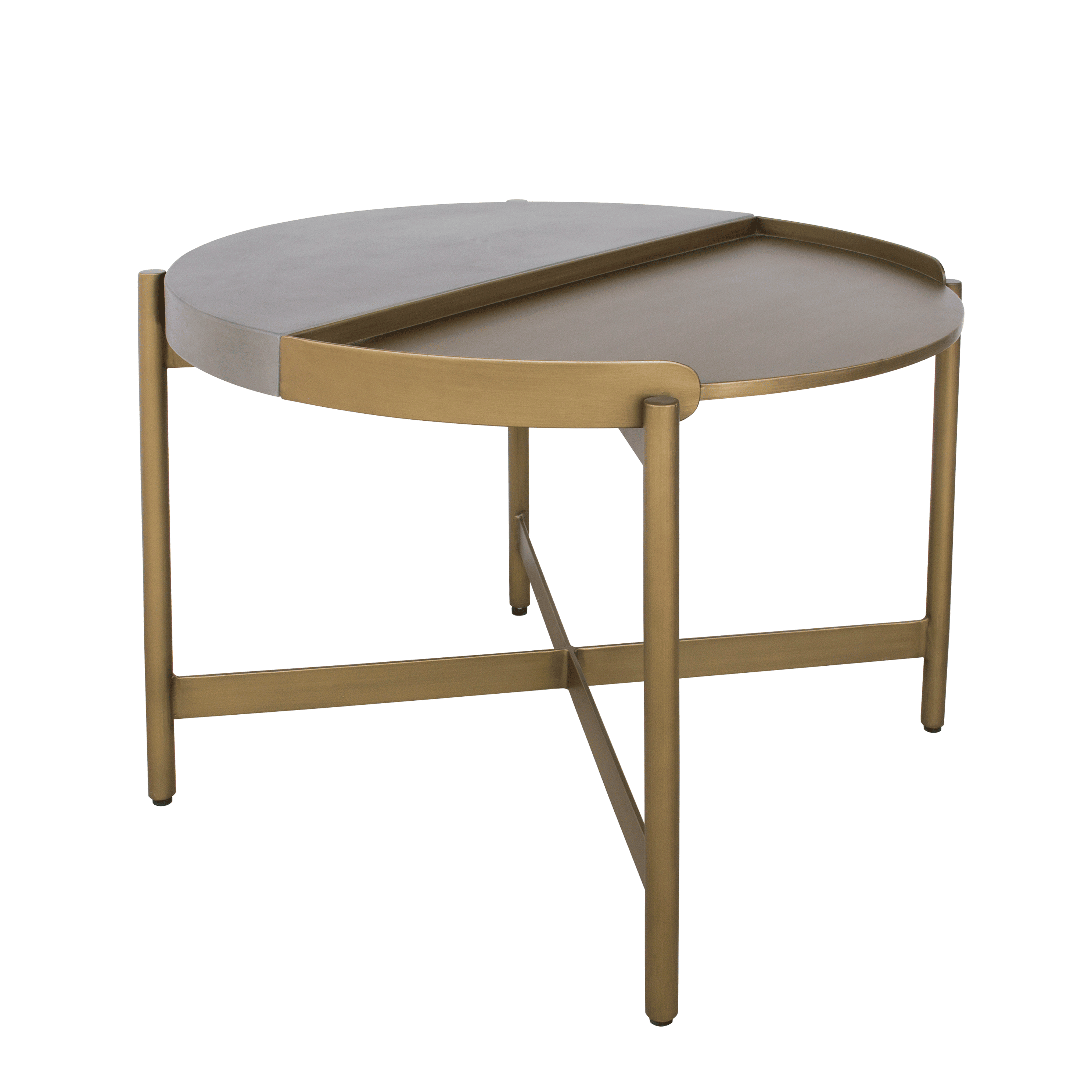 Duo-Coffee-Table-(Brass)-D60xH50
